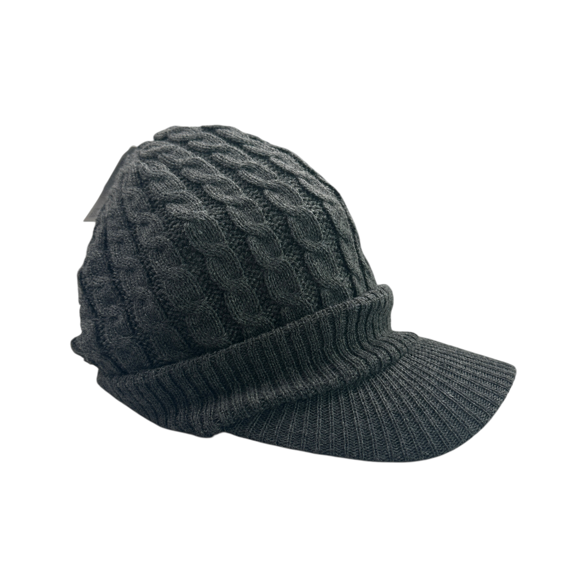 (NEW) AVIREX EMBROIDERED LOGO VISOR BEANIE - GREY (80625200-89)