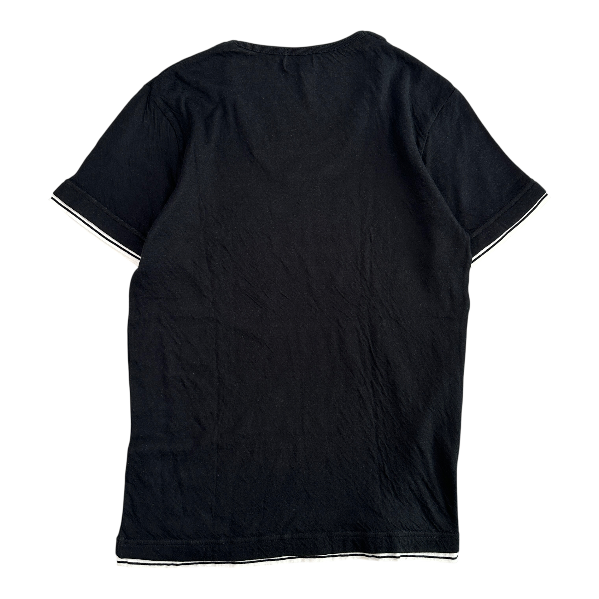 (3) TAKEO KIKUCHI DOUBLE LAYERED T-SHIRT - BLACK