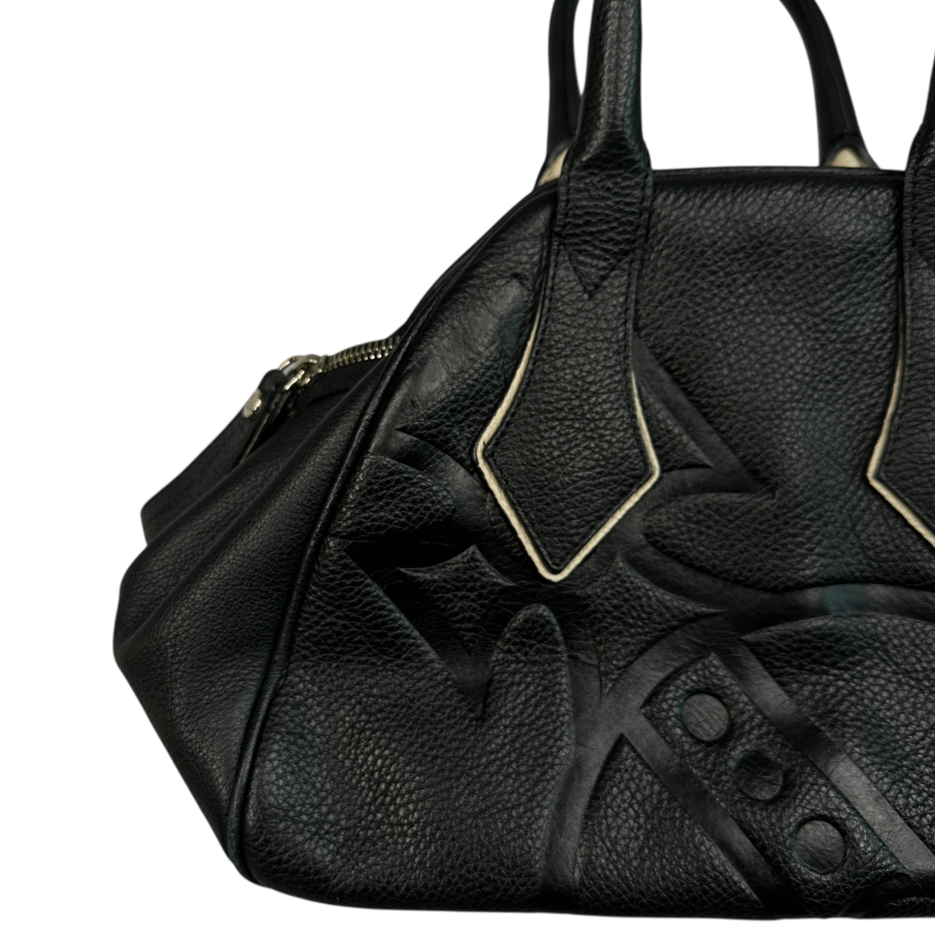 VIVIENNE WESTWOOD LEATHER YASMIN BAG - BLACK