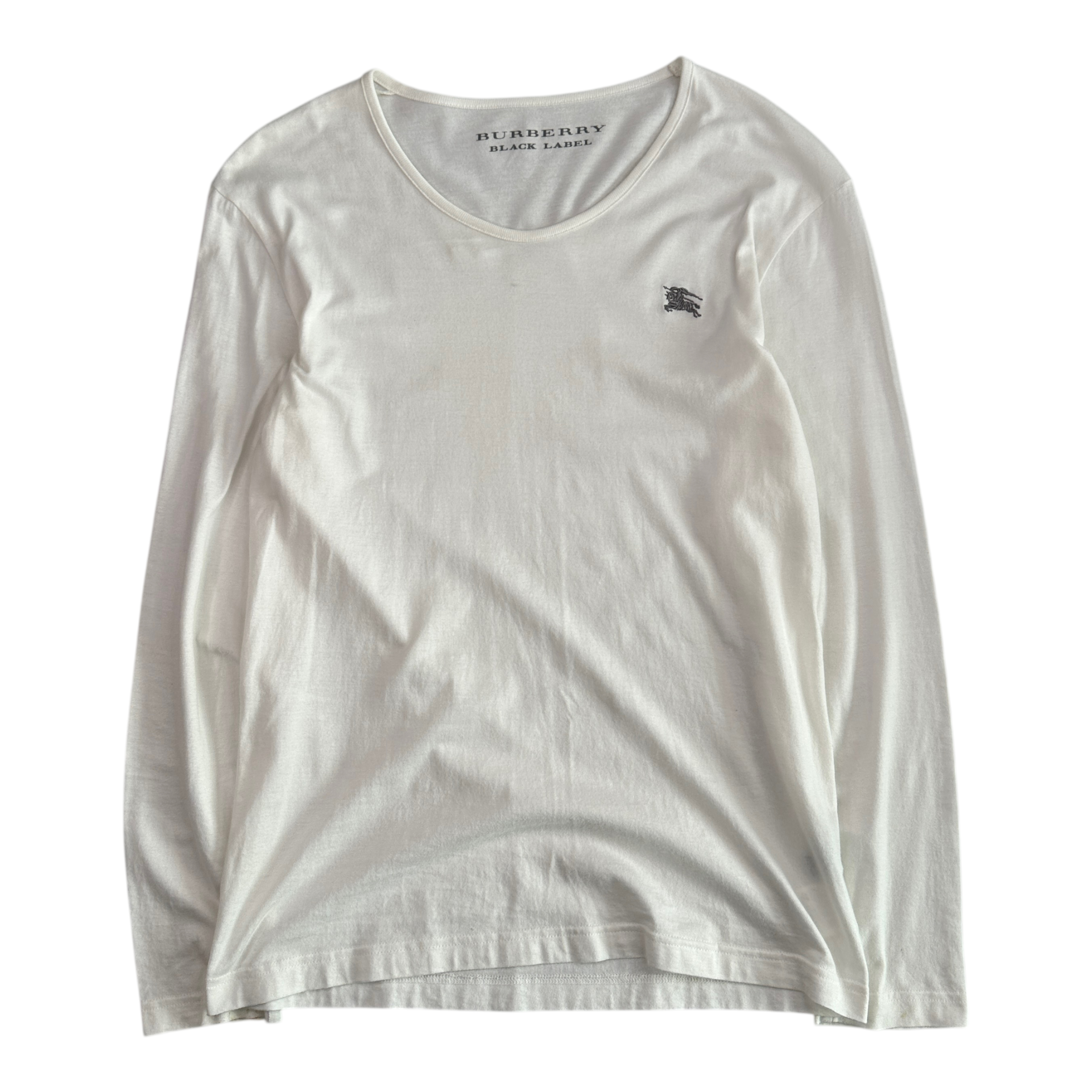 (2) BURBERRY BLACK LABEL LONG SLEEVE TOP - WHITE
