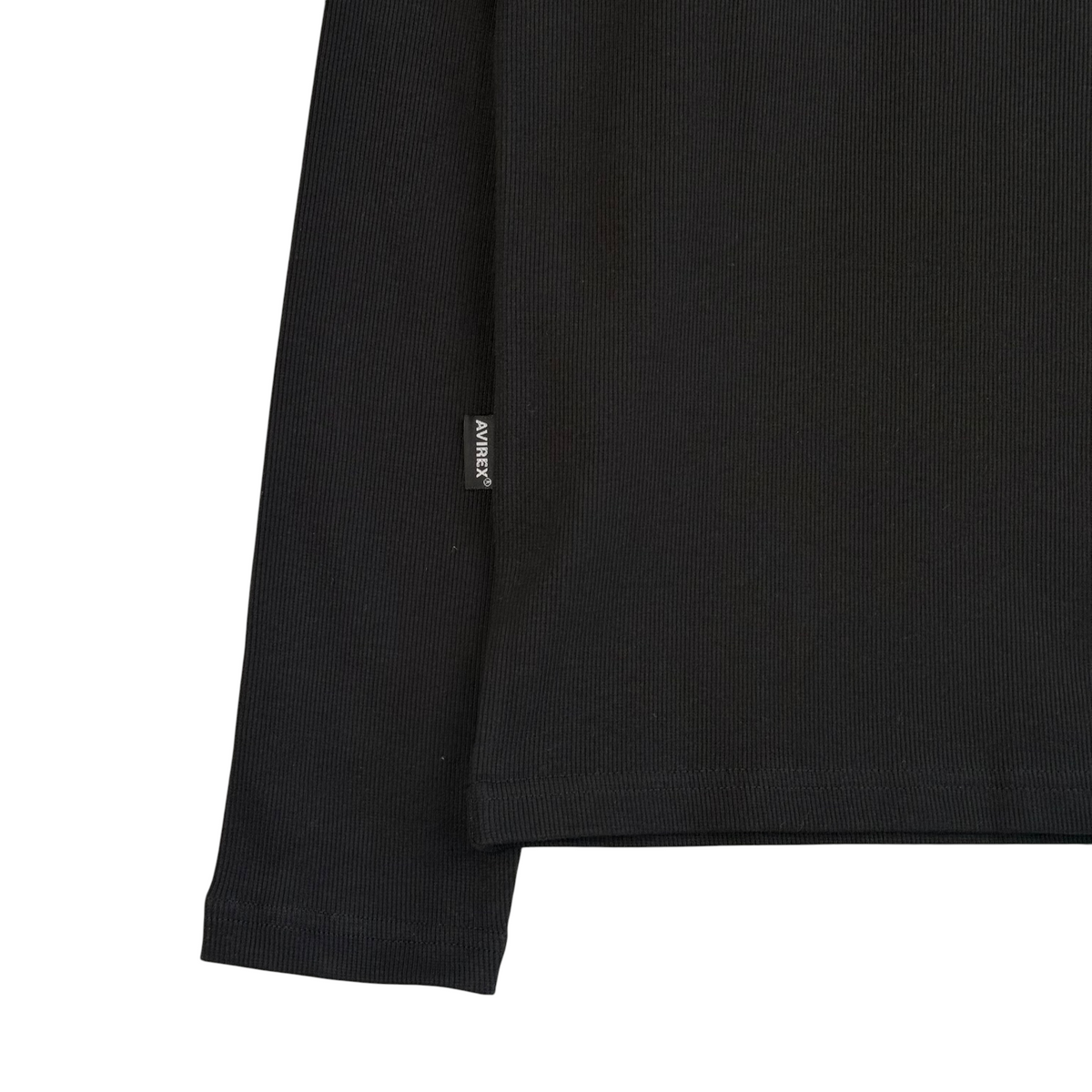 (NEW) AVIREX EVERY DAY LONG SLEEVE V NECK - BLACK