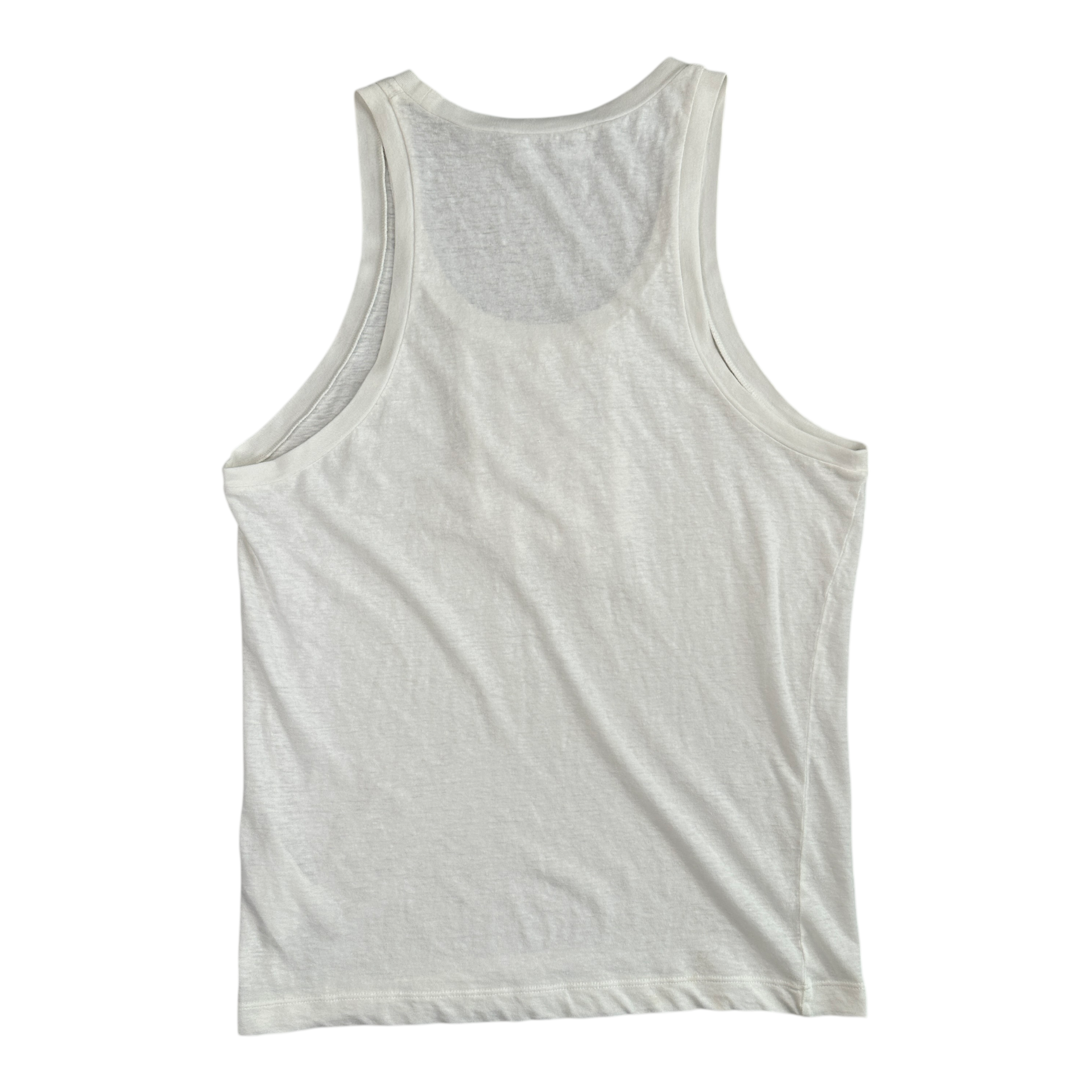 (XS) DSQUARED2 FRILLED TANK TOP - WHITE