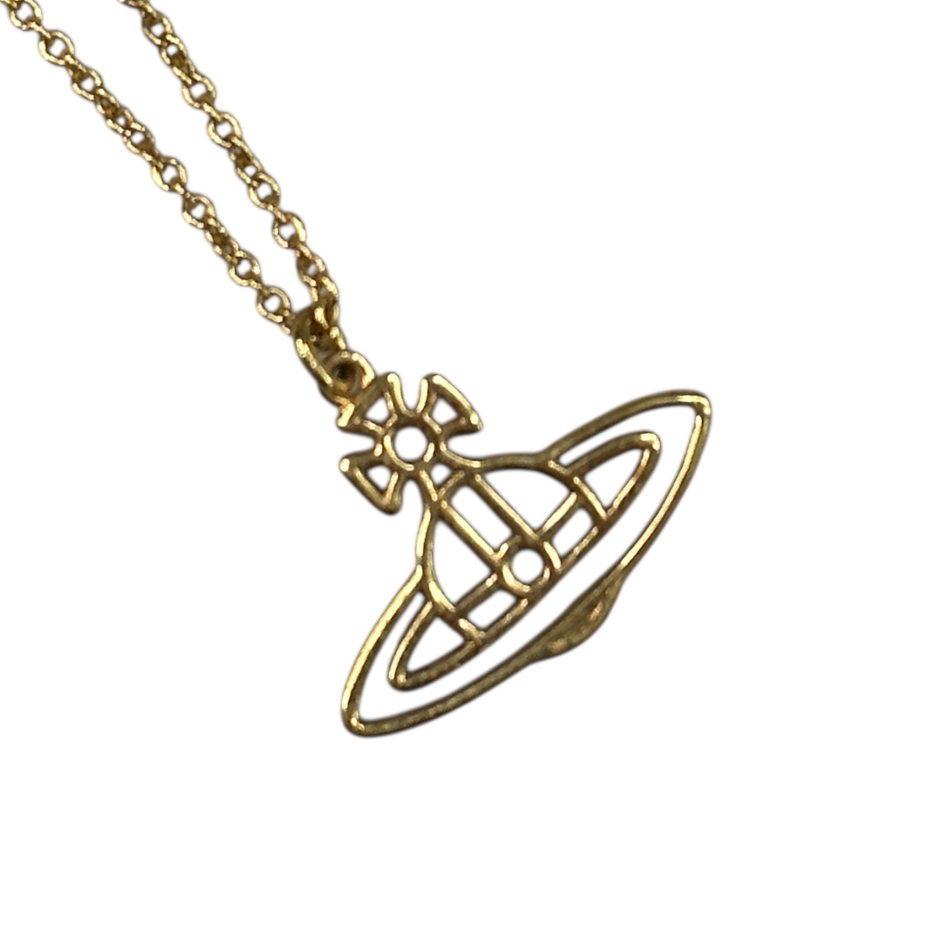 VIVIENNE WESTWOOD THIN LINES ORB NECKLACE - GOLD PLATED