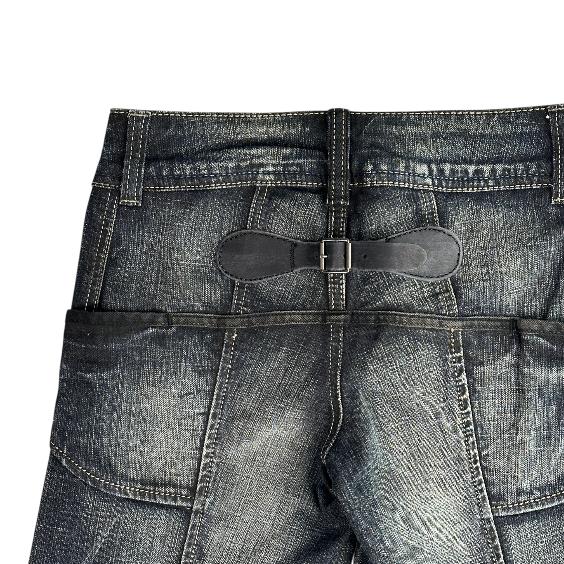 (28) MARITHE + FRANCOIS GIRBAUD STRAIGHT LEG JEANS - WASHED BLACK