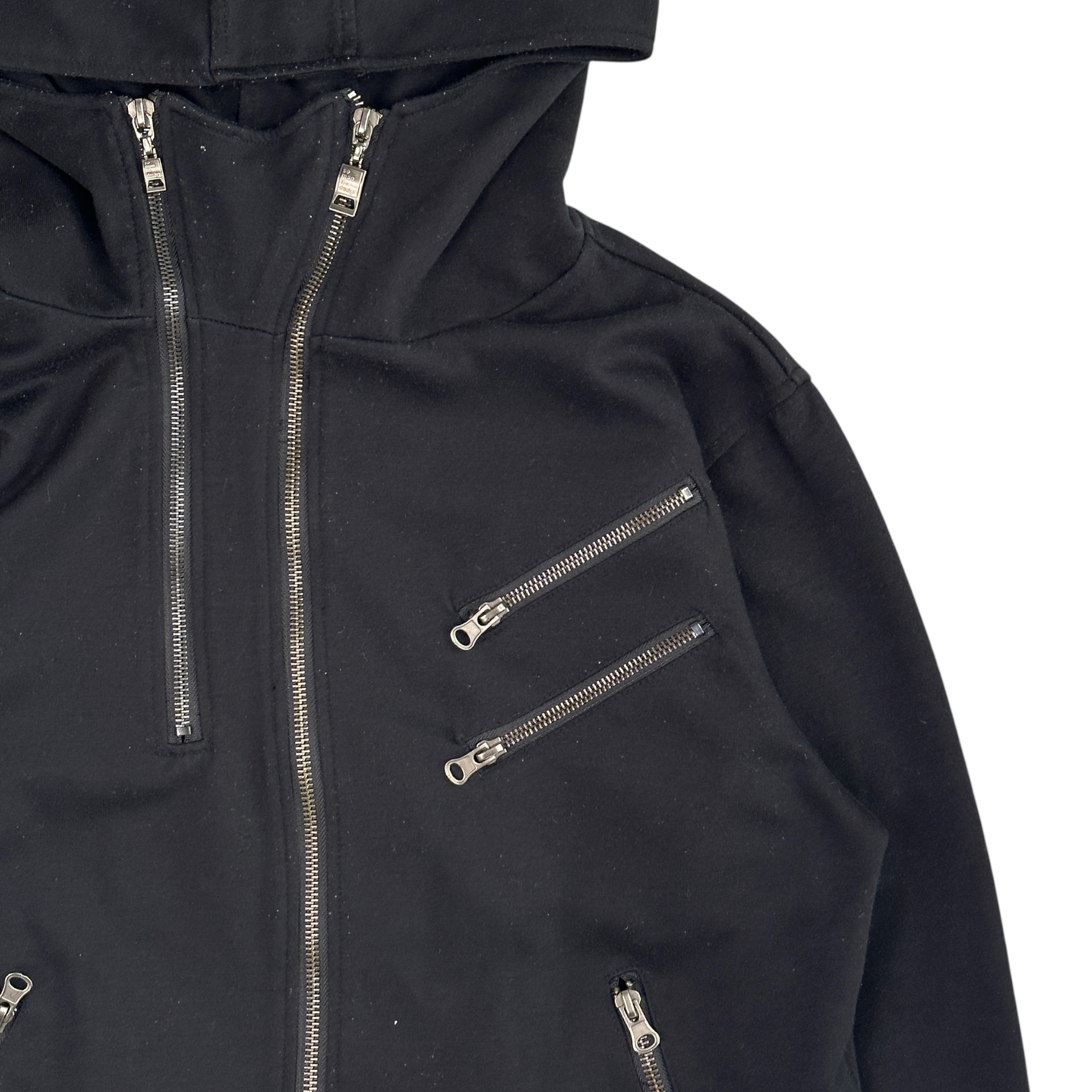 (L) SEMANTIC DESIGN MULTI-ZIP HOODIE