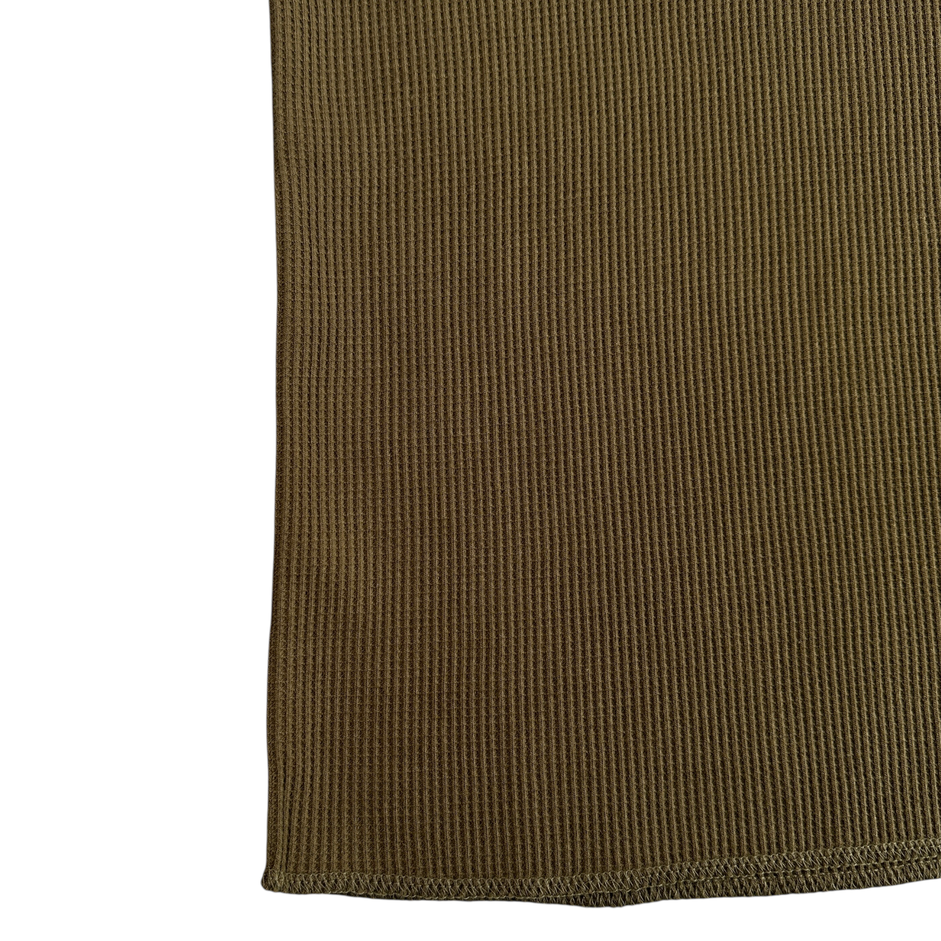 (NEW) AVIREX WAFFLE HENLEY SHORT SLEEVE TOP - OLIVE